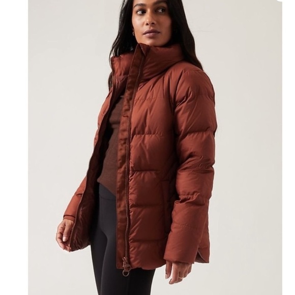 Athleta Jackets & Blazers - ATHLETA Downtown Puffer Jacket Ancient Mahogany Size XS